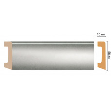 Цветной напольный плинтус Decomaster D234-375 ШК/15 (58*16*2400 мм)