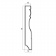 Плинтус с пров.каб Decor Dizayn 153-1084 Полистирол 2400*95*14 мм